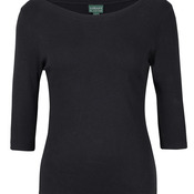 C of C Ladies 3/4 Sleeve Boat Neck Tee